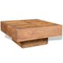 Coffee Table Brown Square Solid Mango Wood Image 4