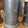 Antique French solid pewter measuring tankards Fleurs de lys complete set Image 8