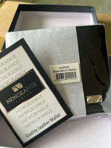 Mens black leather wallet