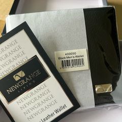Mens black leather wallet