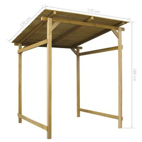 Garden Canopy Impregnated Pinewood 170x170x180 cm
