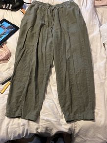 linen trousers