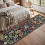Runner Rug for Hallway Dark Blue Bird Washable Carpet for Kitchen with Non Slip Backing,Soft Low Pile Long Entryway Rug,Boho Animal Bedroom Floor Mat for Entrance Living Room Laundry Image 6
