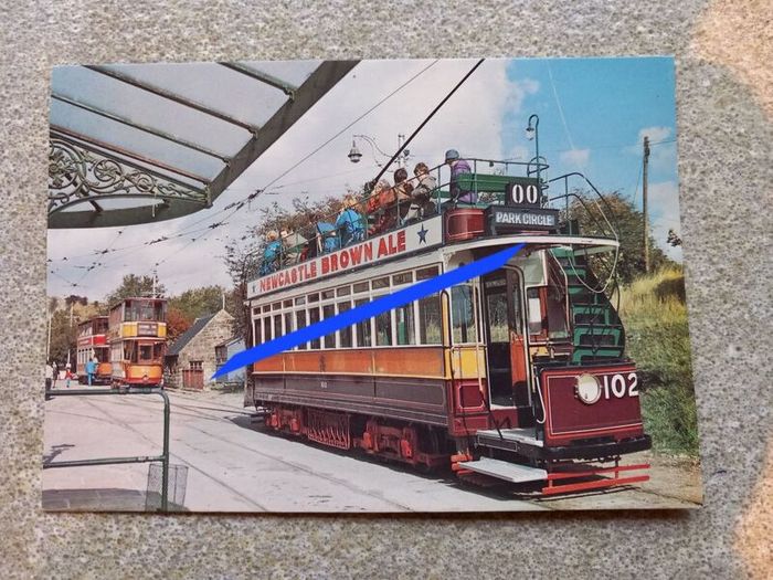 Postcard of Tram 102 from Newcastle