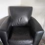 Natuzzi Black Leather 3 Seater Sofa + 2 Armchairs Image 3