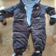 Baby boy winter snow pram suit all in one 3-6-9 not Next extra WARM
