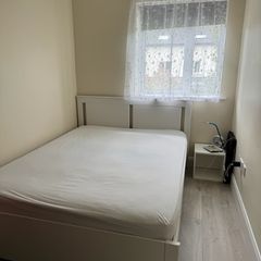 IKEA double bed frame, white