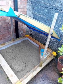 Back garden sand box with cover FREE