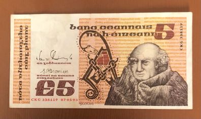 Irish Five Pound Punt Note