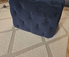 navy puff footstool