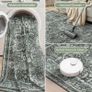 Rugs Living Room 120x170cm, Machine Washable Rug Vintage Boho Green Carpet, Non Slip Soft Low Pile Area Rugs for Bedroom Dining Room Office Lounge Image 4