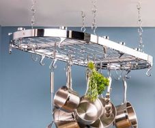 Hahn Chrome Metal Oval Ceiling Rack
