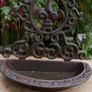 Antique Victorian cast iron wall mounted bird bath bird feeder Image 3