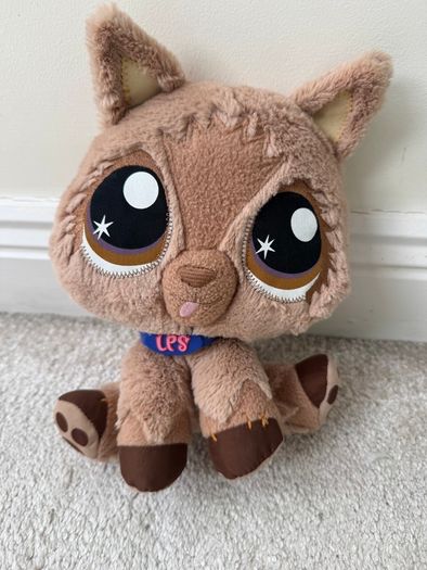 Littlest Pet Shop LPS plush VIPs Dog Hasbro Used Please see pictures