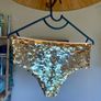 Vintage Leg Avenue Gold Sequin Hotpants Size S Image 6