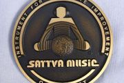 SATTVA MUSIC AG (Meditative &amp; World Music) large bronze medal (2002) 91mm diameter. Limited edition, numbered 1883 of 2222.