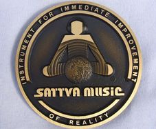 SATTVA MUSIC AG (Meditative & World Music) large bronze medal (2002) 91mm diameter. Limited edition, numbered 1883 of 2222.