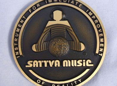 SATTVA MUSIC AG (Meditative & World Music) large bronze medal (2002) 91mm diameter. Limited edition, numbered 1883 of 2222.