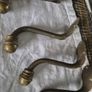 Brass Coathooks Vintage Antique brass set of 5 original coathooks Image 7
