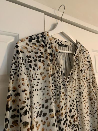 Dunnes Stores Cream Leopard Print Long Top