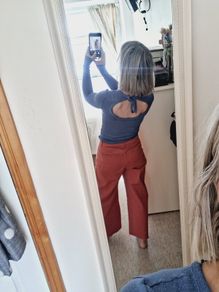 H&M Open Back Blue Jumper