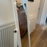 White Wooden Cheval Mirror Freestanding Full-Length Tilting Mirror Image 2
