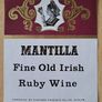 Lot of 5  vintage  Mantilla fine old Irish Ruby wine labels Image 2