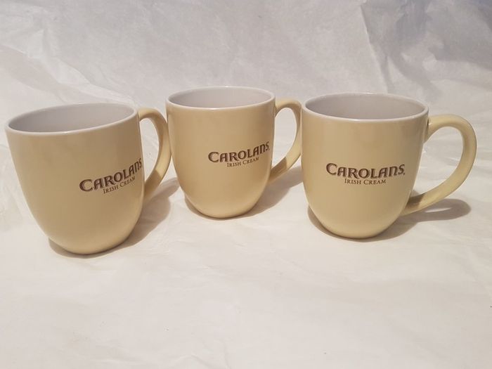 2 x new Carolans irish cream mugs ,never used ,,collectors item,,advertising,buyer collects, not posting, thank you