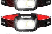 Head Torch Rechargeable, 2 Pack 2000L Super Bright Headlamp-8 Modes