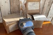 2 vintage gas masks with boxes. Air Raid Precautions..
