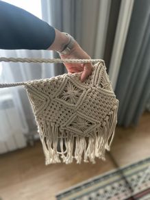 Bohemian style sportsgirl bag,macrame cross body