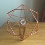 Industrial style geometric wire lamp shade Image 5