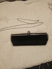 velvet & diamante clutch