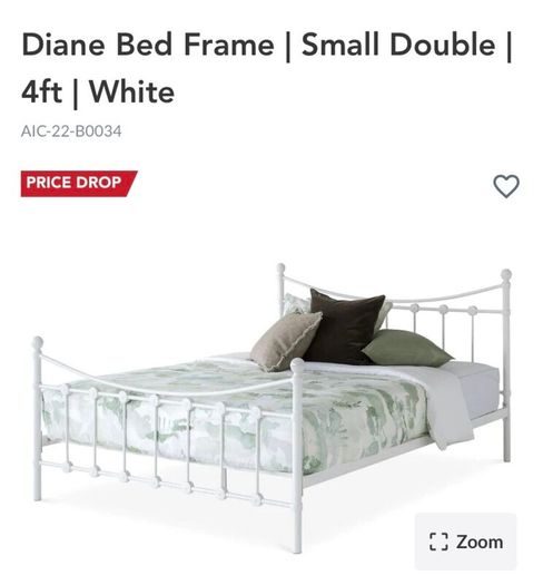 Bed Frame | Double | 4ft6 | White