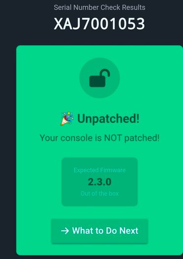Nintendo Switch V1 Unpatched