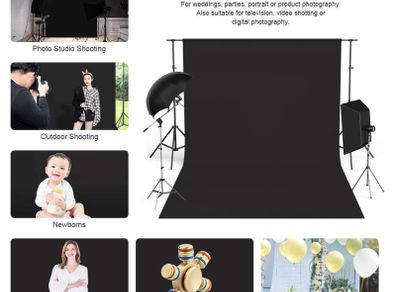 Photo studio Background Black 5x10 (160cm x 300cm)