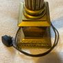 Vintage Brass Corinthian Column Table Lamp Fair Condition Working Image 4