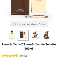 Hermes Terre 100ml edt for him