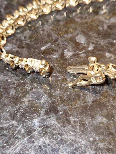 10k gold diamond tennis bracelet