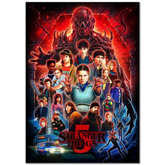 Stranger Things Season 1 - 5 Artwork - 5 x A3 Posters