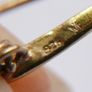 Vintage 925 Sterling Silver Gold Plated Amethyst Hook Drop Earringss Image 5