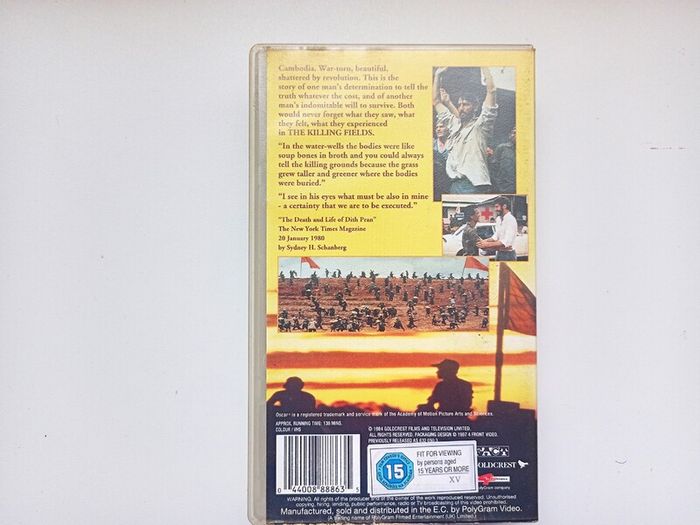 The Killing Fields  War Movie   Vhs