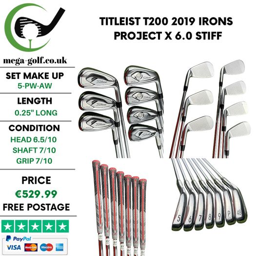 Titleist T200 2019 Irons / 5-Pw-Aw / Project X 6.0 Stiff