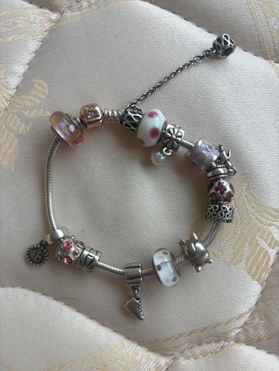 Pandora Silver Womens Bracelet with 13 charms