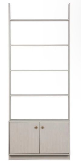 Grey Wooden Bookcase Display Shelf Dutch design