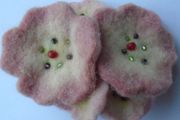 Felted brooch, handmade, jewellery. brooch