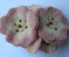 Felted brooch, handmade, jewellery. brooch
