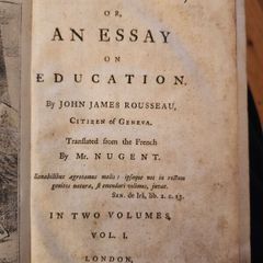 Emilius. An Essay On Education Vol 1  1763 Rebound Hardback Book In Fair Condition.