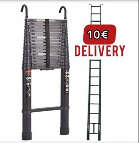 6.2 M Foldable Telescopic Ladder Aluminum New