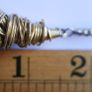Flapper Gold Chain Necklace With Mixed Metal Wire Coil & Gold Tone Pendant Image 9